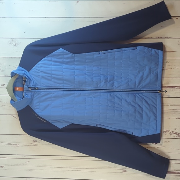 Peter Millar Other - Peter Millar Hyperlite Merge Hybrid Jacket Blue and Navy Quilted Men's Medium